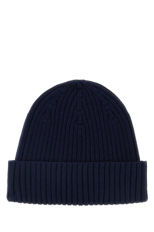 Темно-синяя хлопковая шапка MAISON KITSUNE (PM06111KT1140) Темно-синяя хлопковая шапка MAISON KITSUNE (PM06111KT1140)