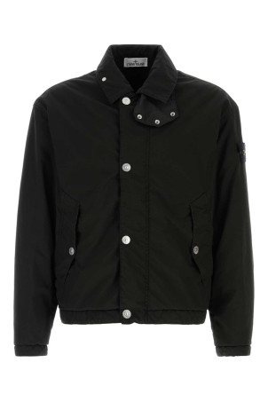 Black stretch polyester jacket Black STONE ISLAND (Q10001542) Black stretch polyester jacket Black STONE ISLAND (Q10001542)
