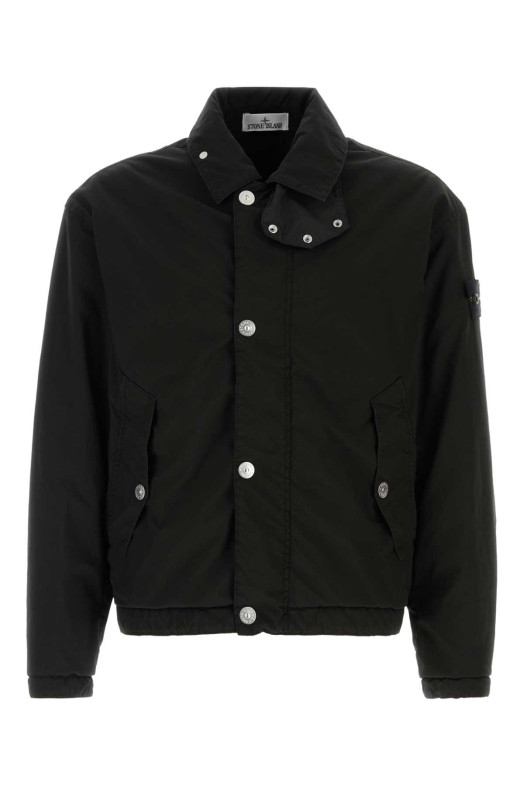 Black stretch polyester jacket Black STONE ISLAND (Q10001542) Black stretch polyester jacket Black STONE ISLAND (Q10001542)
