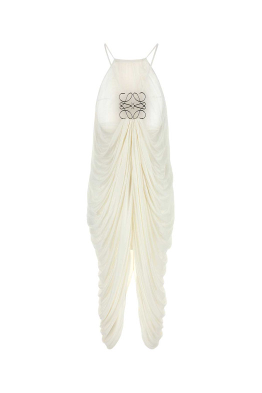 White silk dress White LOEWE (S359Y09XJ0)
