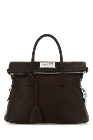 Dark brown leather medium 5AC Loved to Death  handbag MAISON MARGIELA (SB1WG0074P8565)