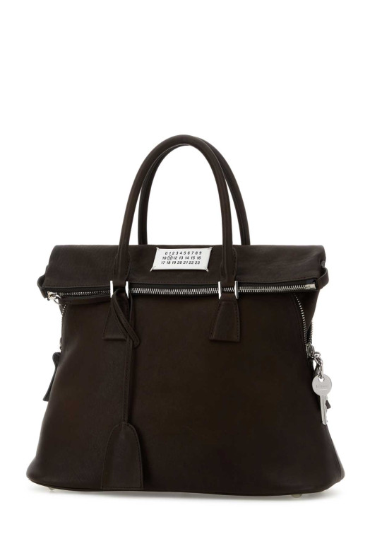 Dark brown leather medium 5AC Loved to Death  handbag MAISON MARGIELA (SB1WG0074P8565)