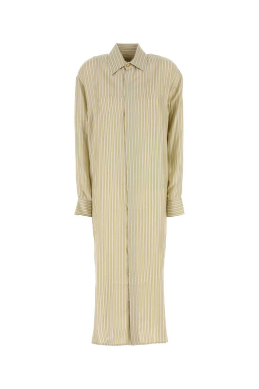 Вышитое шелковое платье-рубашка LE KASHA (UZUD)