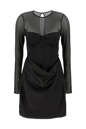 'Satin Corset Mini' dress Black 'Satin Corset Mini' dress Black