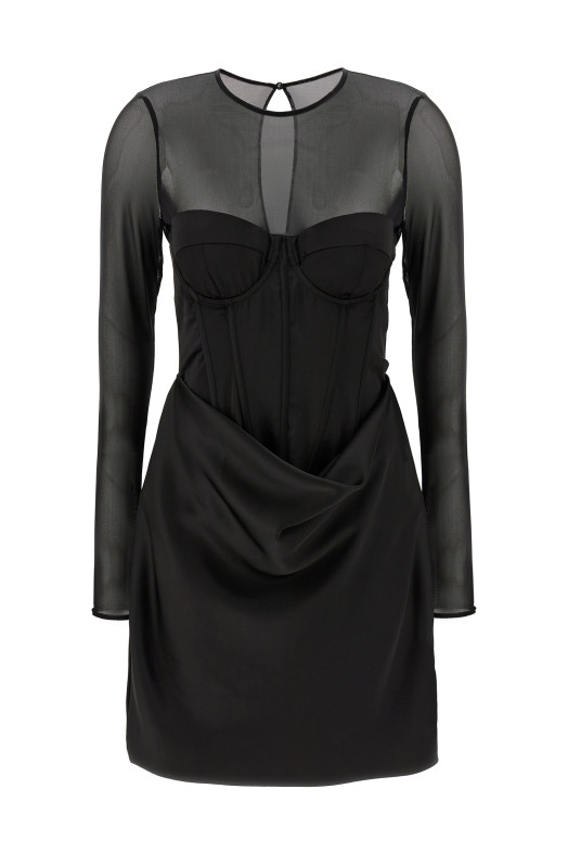 'Satin Corset Mini' dress Black 'Satin Corset Mini' dress Black