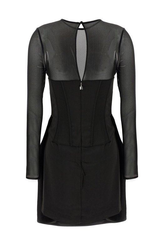 'Satin Corset Mini' dress Black 'Satin Corset Mini' dress Black