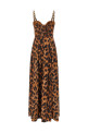 Animal print dress Brown
