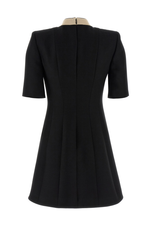 Valentino Garavani wool and silk dress Black