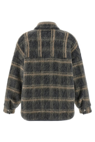 Утепленная мохеровая куртка Серая BRUNELLO CUCINELLI M2I233116CND54 Утепленная мохеровая куртка Серая BRUNELLO CUCINELLI M2I233116CND54