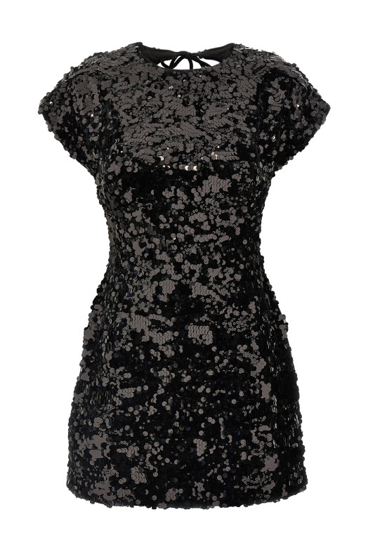 'Velvet Sequins Mini' dress Black