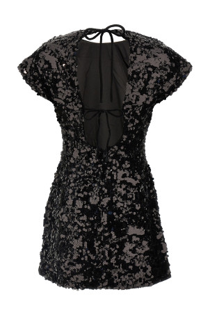 'Velvet Sequins Mini' dress Black