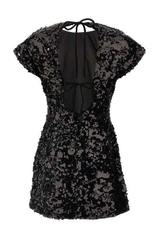 'Velvet Sequins Mini' dress Black