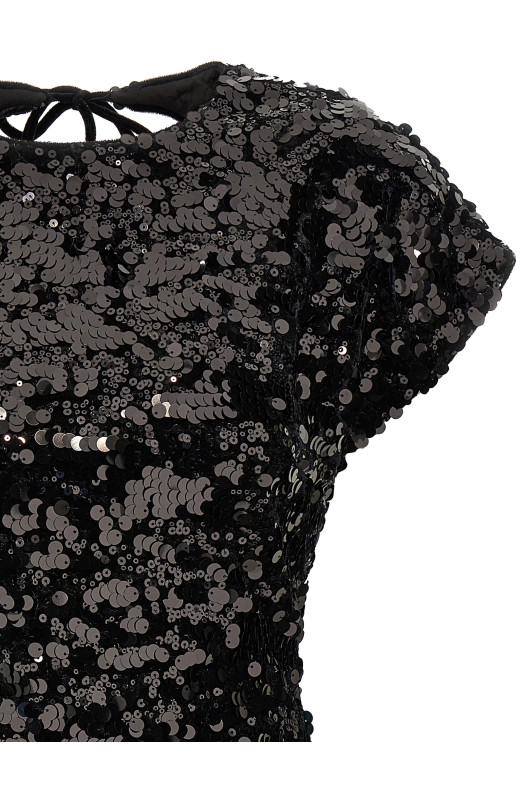 'Velvet Sequins Mini' dress Black
