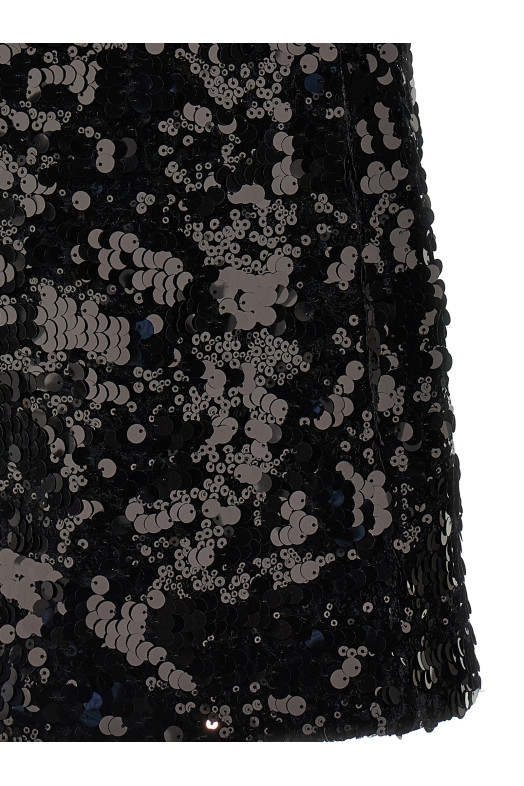 'Velvet Sequins Mini' dress Black