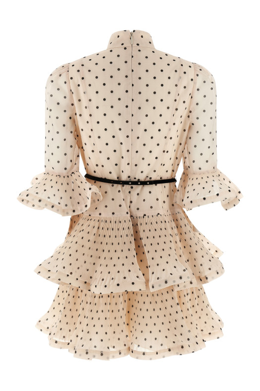 'Pleated Sleeved' dress Black-grey 'Pleated Sleeved' dress Black-grey