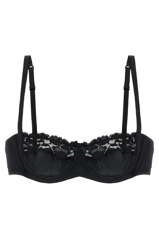 Бюстгальтер з шовку та мережива Чорний DOLCE & GABBANA O1E15TON07MN0000
