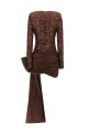 'Sequins Bow Mini' dress Brown