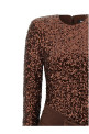 'Sequins Bow Mini' dress Brown