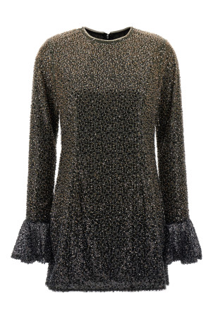 'Beaded Ls Mini' dress Brown