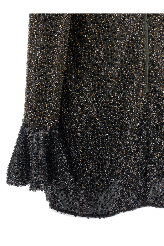 'Beaded Ls Mini' dress Brown