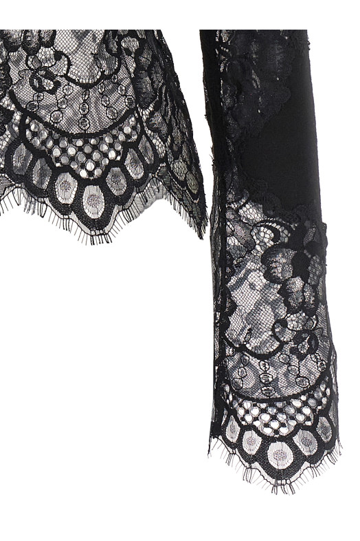 Lace insert sweater Black Lace insert sweater Black