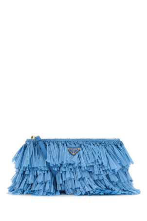 Светло-голубой вязаный клатч PRADA (1BF073VOVO2HG2) Светло-голубой вязаный клатч PRADA (1BF073VOVO2HG2)