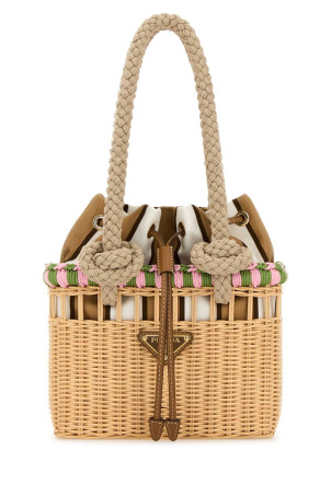 Плетена міні-сумка для покупок PRADA (1BG5582HG4)