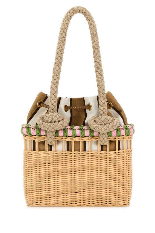 Плетена міні-сумка для покупок PRADA (1BG5582HG4)