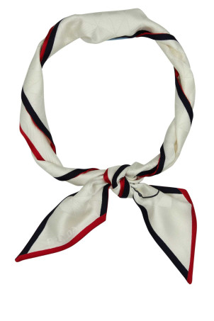 Шовковий фуляр кольору слонової кістки PRADA (1FF0082HIG) Шовковий фуляр кольору слонової кістки PRADA (1FF0082HIG)