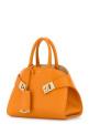 Помаранчева шкіряна міні-сумочка Hug SALVATORE FERRAGAMO (215975784586)