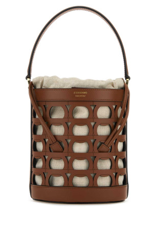 Кожаная сумка-ведро цвета карамель SALVATORE FERRAGAMO (220970785918) Кожаная сумка-ведро цвета карамель SALVATORE FERRAGAMO (220970785918)