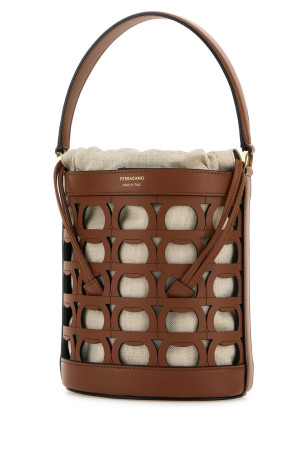 Кожаная сумка-ведро цвета карамель SALVATORE FERRAGAMO (220970785918) Кожаная сумка-ведро цвета карамель SALVATORE FERRAGAMO (220970785918)