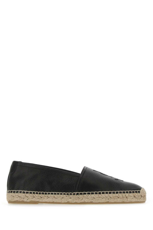 Black leather Monogram espadrilles Black SAINT LAURENT (5096160AS00)