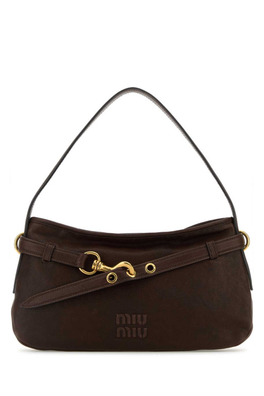 Chocolate nappa leather Avenue shoulder bag MIU MIU (5BC1822BBL) Chocolate nappa leather Avenue shoulder bag MIU MIU (5BC1822BBL)
