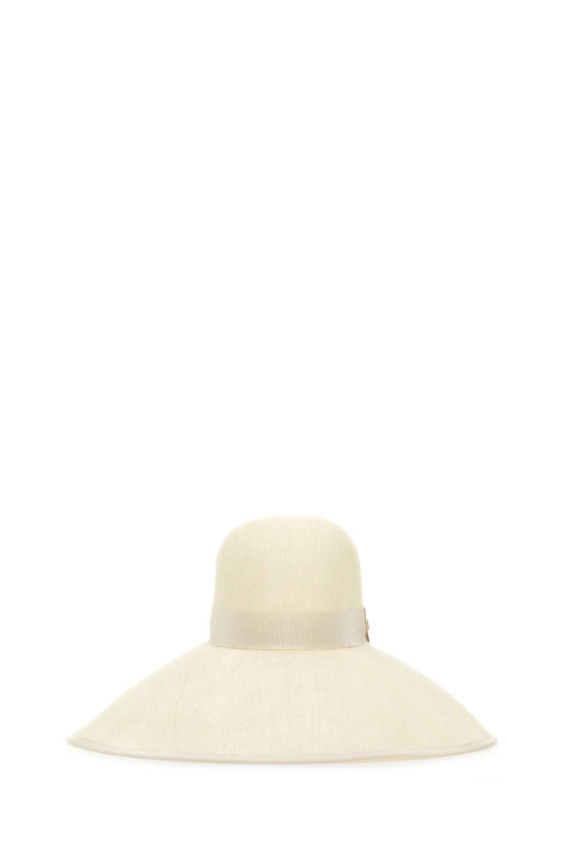 Ivory abaca VLogo Signature hat VALENTINO GARAVANI (6W0HE00EHWP)