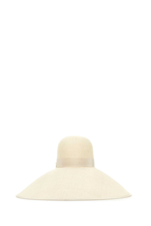 Ivory abaca VLogo Signature hat VALENTINO GARAVANI (6W0HE00EHWP)