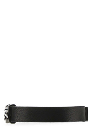 Black leather Opyum bracelet Black SAINT LAURENT (7088150IH0R)