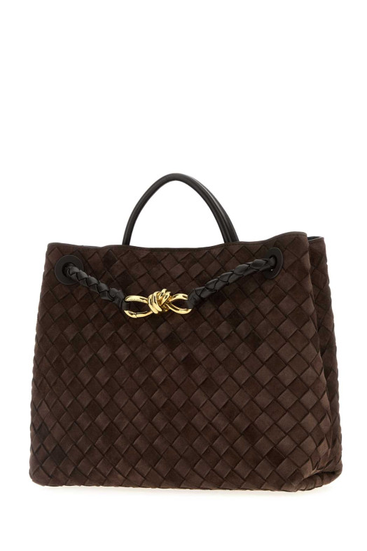 Dark brown suede medium Andiamo handbag BOTTEGA VENETA (766016V1QE6)
