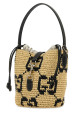 Embroidered raffia mini GG bucket bag GUCCI (8162849AAGL)
