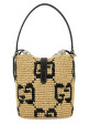 Embroidered raffia mini GG bucket bag GUCCI (8162849AAGL)