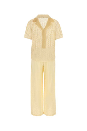 Pastel yellow cotton blend pyjama set SAINT LAURENT (843691Y3K47) Pastel yellow cotton blend pyjama set SAINT LAURENT (843691Y3K47)