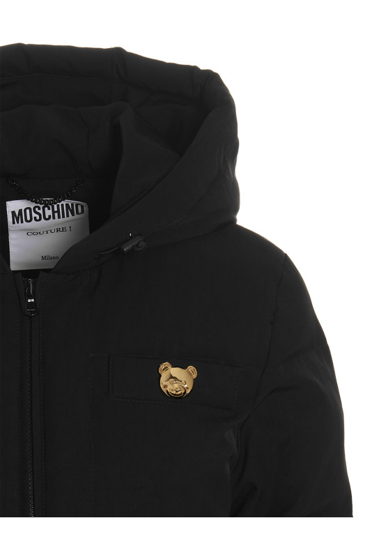Куртка с логотипом на пуговицах, черная MOSCHINO (A052955150555) Куртка с логотипом на пуговицах, черная MOSCHINO (A052955150555)