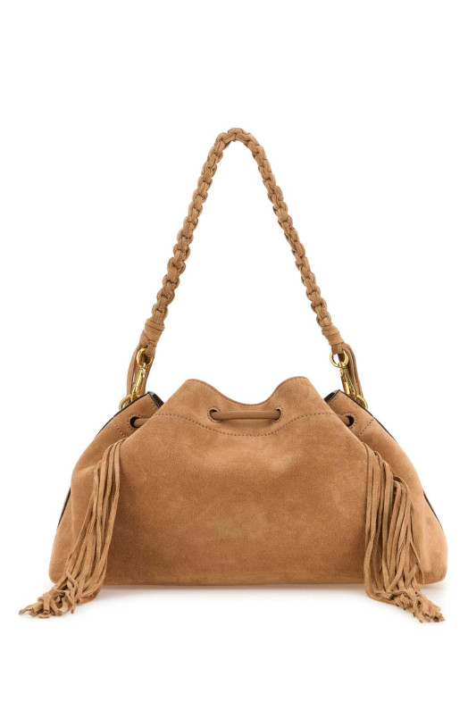 Сумка через плечо Bon Bon из замши цвета персик JIMMY CHOO (BONBONBCKTEWBPU)