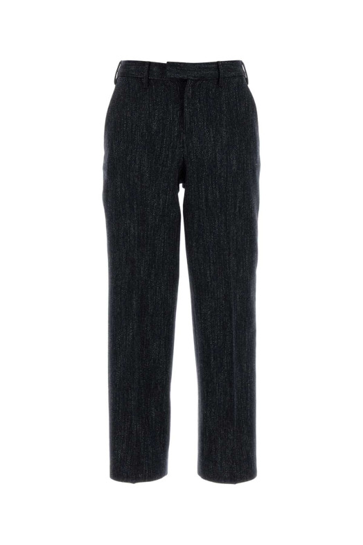 Melange blue wool blend pant PT TORINO (CDVSEAZ00STDES29) Melange blue wool blend pant PT TORINO (CDVSEAZ00STDES29)