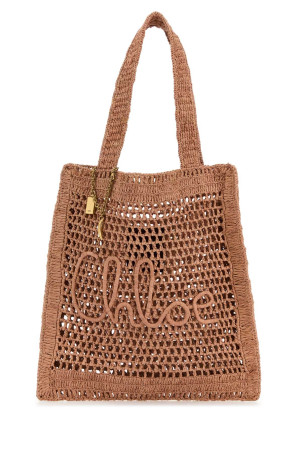 Antiqued pink raffia Estate Banana shopping bag CHLOE (CH25US901P08) Antiqued pink raffia Estate Banana shopping bag CHLOE (CH25US901P08)