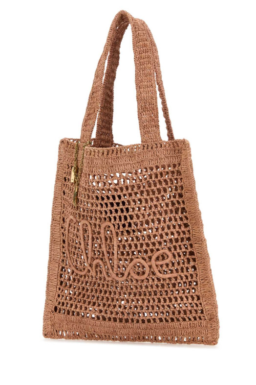 Сумка для покупок Estate Banana из рафии цвета античного розового CHLOE (CH25US901P08) CHLOÉ Сумка для покупок Estate Banana из рафии цвета античного розового CHLOE (CH25US901P08) CHLOÉ