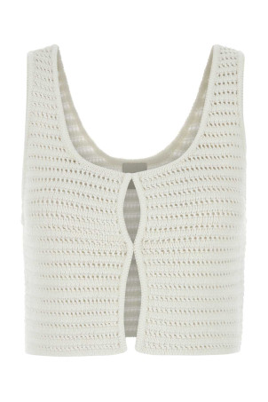 White crochet Kibdi top White LE KASHA (KIBDI)