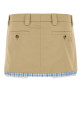 Beige cotton mini skirt MIU MIU (MG2383SOOO1UPX) Beige cotton mini skirt MIU MIU (MG2383SOOO1UPX)