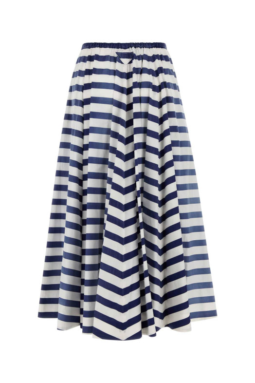 Printed poplin skirt Blue PRADA (P108WSOOO16U7) Printed poplin skirt Blue PRADA (P108WSOOO16U7)
