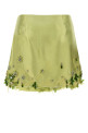 Light green silk blend mini skirt PRADA (P180YRSOOO16L8)